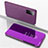 Funda de Cuero Cartera con Soporte Espejo Carcasa ZL1 para Samsung Galaxy S20 5G Purpura Claro