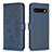 Funda de Cuero Cartera con Soporte Flores Carcasa BF1 para Google Pixel 7 5G Azul