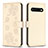 Funda de Cuero Cartera con Soporte Flores Carcasa BF1 para Google Pixel 7 5G Oro