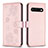 Funda de Cuero Cartera con Soporte Flores Carcasa BF1 para Google Pixel 7 5G Oro Rosa