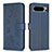 Funda de Cuero Cartera con Soporte Flores Carcasa BF1 para Google Pixel 8 Pro 5G Azul