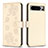 Funda de Cuero Cartera con Soporte Flores Carcasa BF1 para Google Pixel 8 Pro 5G Oro