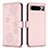 Funda de Cuero Cartera con Soporte Flores Carcasa BF1 para Google Pixel 8 Pro 5G Oro Rosa