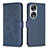 Funda de Cuero Cartera con Soporte Flores Carcasa BF1 para Huawei Honor 90 5G Azul