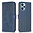 Funda de Cuero Cartera con Soporte Flores Carcasa BF1 para Xiaomi Poco F5 5G Azul