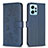 Funda de Cuero Cartera con Soporte Flores Carcasa BF1 para Xiaomi Redmi Note 12 4G Azul