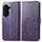 Funda de Cuero Cartera con Soporte Flores Carcasa para Asus ZenFone 10 Morado