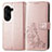 Funda de Cuero Cartera con Soporte Flores Carcasa para Asus ZenFone 10 Oro Rosa