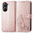 Funda de Cuero Cartera con Soporte Flores Carcasa para Asus Zenfone 9 Oro Rosa