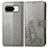 Funda de Cuero Cartera con Soporte Flores Carcasa para Google Pixel 8 5G Gris