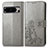 Funda de Cuero Cartera con Soporte Flores Carcasa para Google Pixel 8 Pro 5G Gris