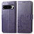 Funda de Cuero Cartera con Soporte Flores Carcasa para Google Pixel 8 Pro 5G Morado