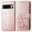 Funda de Cuero Cartera con Soporte Flores Carcasa para Google Pixel 8 Pro 5G Oro Rosa