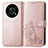 Funda de Cuero Cartera con Soporte Flores Carcasa para Huawei Enjoy 50 Pro Oro Rosa