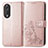 Funda de Cuero Cartera con Soporte Flores Carcasa para Huawei Honor 90 5G Oro Rosa