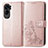 Funda de Cuero Cartera con Soporte Flores Carcasa para Huawei Honor 90 Lite 5G Oro Rosa