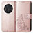 Funda de Cuero Cartera con Soporte Flores Carcasa para Huawei Honor Magic3 5G Oro Rosa