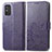 Funda de Cuero Cartera con Soporte Flores Carcasa para Huawei Honor X10 Max 5G Morado