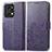 Funda de Cuero Cartera con Soporte Flores Carcasa para Huawei Honor X7a Morado