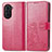 Funda de Cuero Cartera con Soporte Flores Carcasa para Huawei Nova 10 Pro Rosa Roja