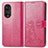 Funda de Cuero Cartera con Soporte Flores Carcasa para Huawei Nova 9 Pro Rosa Roja