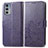 Funda de Cuero Cartera con Soporte Flores Carcasa para Motorola Moto Edge 20 5G Morado