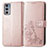 Funda de Cuero Cartera con Soporte Flores Carcasa para Motorola Moto Edge 20 5G Rosa