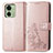 Funda de Cuero Cartera con Soporte Flores Carcasa para Motorola Moto Edge (2023) 5G Oro Rosa