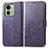 Funda de Cuero Cartera con Soporte Flores Carcasa para Motorola Moto Edge 40 5G Morado