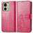 Funda de Cuero Cartera con Soporte Flores Carcasa para Motorola Moto Edge 40 5G Rosa Roja