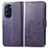 Funda de Cuero Cartera con Soporte Flores Carcasa para Motorola Moto Edge Plus (2022) 5G Morado