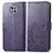 Funda de Cuero Cartera con Soporte Flores Carcasa para Motorola Moto G Power (2021) Morado