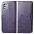 Funda de Cuero Cartera con Soporte Flores Carcasa para Motorola Moto G Stylus (2021) Morado