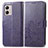 Funda de Cuero Cartera con Soporte Flores Carcasa para Motorola Moto G53 5G Morado