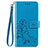 Funda de Cuero Cartera con Soporte Flores Carcasa para Motorola Moto One Fusion Plus Azul