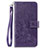 Funda de Cuero Cartera con Soporte Flores Carcasa para Motorola Moto One Fusion Plus Morado