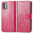 Funda de Cuero Cartera con Soporte Flores Carcasa para Nokia G22 Rosa Roja