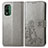 Funda de Cuero Cartera con Soporte Flores Carcasa para Nokia XR21 Gris