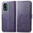 Funda de Cuero Cartera con Soporte Flores Carcasa para Nokia XR21 Morado