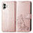 Funda de Cuero Cartera con Soporte Flores Carcasa para Nothing Phone 2 Oro Rosa