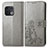 Funda de Cuero Cartera con Soporte Flores Carcasa para OnePlus 10 Pro 5G Gris