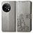 Funda de Cuero Cartera con Soporte Flores Carcasa para OnePlus 11 5G Gris