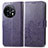 Funda de Cuero Cartera con Soporte Flores Carcasa para OnePlus 11 5G Morado