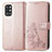 Funda de Cuero Cartera con Soporte Flores Carcasa para OnePlus 9R 5G Oro Rosa