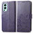 Funda de Cuero Cartera con Soporte Flores Carcasa para OnePlus Nord 2 5G Morado