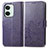 Funda de Cuero Cartera con Soporte Flores Carcasa para OnePlus Nord 3 5G Morado