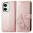 Funda de Cuero Cartera con Soporte Flores Carcasa para OnePlus Nord 3 5G Oro Rosa