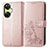 Funda de Cuero Cartera con Soporte Flores Carcasa para OnePlus Nord CE 3 5G Oro Rosa