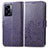 Funda de Cuero Cartera con Soporte Flores Carcasa para OnePlus Nord N300 5G Morado