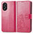 Funda de Cuero Cartera con Soporte Flores Carcasa para Oppo A18 Rosa Roja